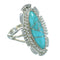 Southwest Turquoise Authentic Sterling Silver Ring Size 4-1/2 RX86983